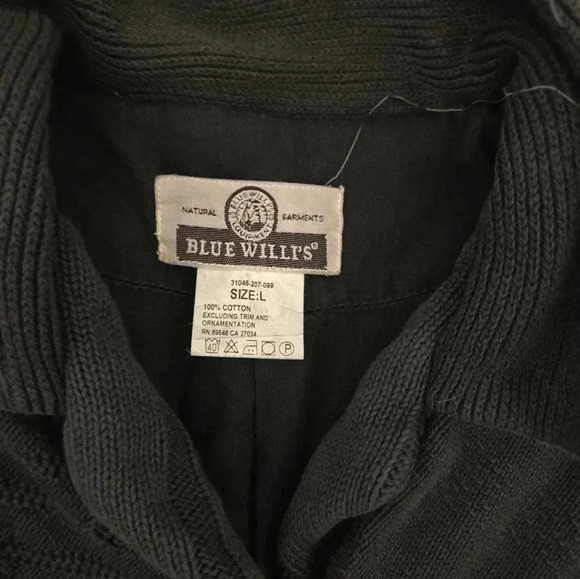 BLUE WILLIS Indigo Womens Large L Jacket Sweater BLAZER style button up. - Picture 2 of 6